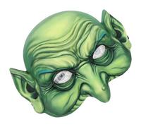 Alasum Masque de Sorcière Vert pour Halloween en Eva Léger et Confortable, Design Demi-visage, pour Bal Costumé et Club Nocturne