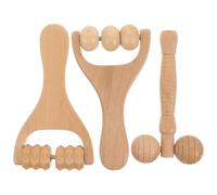 Alasum Masseurs en Bois Ergonomiques Portable et Facile à Utiliser Ensemble de 3 pour Cou, Dos et Pieds pour Voyage et Relaxation Professionnelle