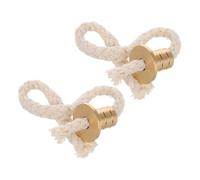 Alasum Mèche de Lanterne à Huile Ronde en Coton avec Support en Laiton, Pack de 2, Conception résistante Chaleur, pour fêtes et éclairage intérieur