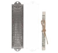 Alasum Mézouza en Métal Argentée avec Rouleau, 1 Set, Style Vintage