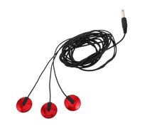 Alasum Micro pour Guitare Acoustique sans Perçage 6,35 Mm, Micro Piezo Adhésif Rouge, Capteur Trois Pastilles, Ramassage Fiable pour Enregistrement et Pratique