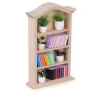 Alasum Mini Bibliothèque en Bois pour La Décoration D'Étagère, Comprenant des Livres Artificiels, Une Étagère, Une Décoration pour Salle De Jeux, Un Présentoir pour Chambre d'enfant, Un