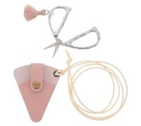 Alasum Mini Ciseaux de Broderie avec Poignée Ergonomique en Acier Inoxydable Vintage et Étui en Cuir, pour Sessions de Couture et Voyages