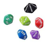 Alasum Mini-Jeu de Dés en Plastique 6 Pièces Léger et Pratique pour Garçon et Filles, pour Jeux de Société la Maison Longue Durée de Jeu Couleur Aléatoire