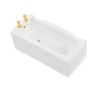 Alasum Mini Petite Cuve Blanche en Céramique pour Maison De Poupée Mobilier Et Accessoire Miniature à Échelle Décoration Salle De Bain