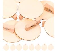Alasum Mini Pinces en Bois Rondes Accessoires Polyvalents pour Mémos et Photos 20 pour Bricolage et Peinture, pour Artistes et Loisirs Créatifs