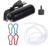 Alasum Mini Pompe à Air pour Aquarium USB Compacte et Silencieuse Pompe à Oxygène Noire Petite Capacité pour Bassin et Aquarium D’intérieur et Portable Couleur Couleur Aléatoire