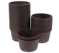 Alasum Moules à en Papier Alimentaire Marron 50 Caissettes à Muffins Antiadhésifs, 50 Pièces Forme Élégante et Saine pour Boulangerie et Stand de Restauration