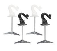 Alasum Mural à Bascule Capacité de Charge 4pcs en Alliage de Zinc Blanc Support Mural pour Plafond Facile à pour Décoration et Rangement Suspendu