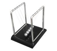 Alasum Ornement de Bureau en Métal Noir, Boule D'équilibre Newton Unique, Décoration Anti-Stress Physique pour Maison et Bureau, de Mouvement Exécutif Éducatif en Abs et Fer