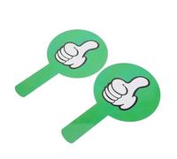 Alasum Pagaies de Juge Double Face en Plastique Léger Lot de 2 Poignée Portable, Palettes de Vote Manuelles Pouces Levés et Baissés pour Réunions et Activités Scolaires