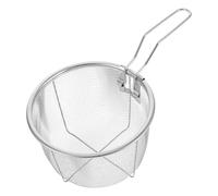 Alasum Panier à Friture Pliable en Acier Inoxydable Longue Anse, Panier de Cuisson pour Friture, Outil Pratique Cuisine et Restauration