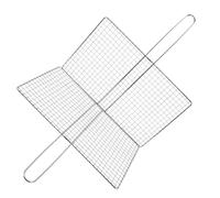 Alasum Panier Barbecue INOX Robuste avec Filet pour Grillades de Poissons Légumes et Viandes Support de Cuisson Portable pour Barbecue et Outil Multifonctionnel Acier Inoxydable Épaissi