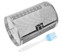 Alasum Panier Grill INOX pour Four Électrique avec Cage Rotative et Brosse Accessoire Cuisson Polyvalent pour Légumes Frites et Grillades Résistant et Verrouillable Couleur Aléatoire