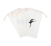 Alasum Paquet à Chaussures De Danse Classique à Cordon Paquet De Ballet en Toile Résistante Lot De 4 Pièces pour Transport Et Rangement des Accessoires De Ballet Noir Danseur Taille Moyenne