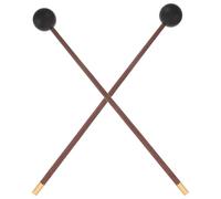 Alasum Paquet de 2 Maillets pour Tambour en Bois Rouge Tête en Caoutchouc, Protection des Surfaces et Prise Confortable pour Contemplation et Création Musicale Improvisée