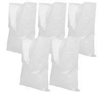 Alasum Paquet de Sable Blancs Barrières Anti-inondation Lot de 5 Imperméables en PP Tissage Fin pour Garage, pour Installation Extérieure et Blocage de Routes