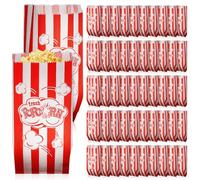 Alasum Paquet en Papier à Popcorn Lot de 100 Pièces Anti-huile 100 Multifonctions Pratiques et Résistants pour Snacks et Bonbons, pour Cinéma et Fêtes