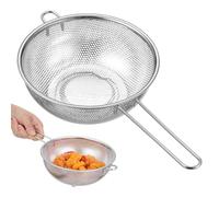 Alasum Passoire en Acier Inoxydable Argenté Poignée, Égouttoir Rapide pour Pâtes et Fruits de Mer, Cuisine Professionnelle