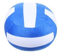 Alasum Peluche Ballon de Volley-Ball Réaliste 22 Cm Bleu et Blanc, Coussin Doux en Tissu et Coton PP, Peluche pour Adolescentes, Décoration Chambre et Présent Original pour Passionnés