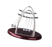 Alasum Pendule de Newton à Cinq Boules, Scientifique Éducatif en Arc, Petite Taille, Matériau Solide, Décoration Bureau et Maison, Apprentissage Dynamique et Équilibre Physique