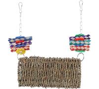 Alasum Perchoir pour Perroquet en Herbe Confortable Balançoire pour Perruche, Suspendu Chic et Décoratif pour Cage à Oiseaux, Soulagement du Stress