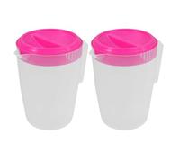 Alasum Pichet avec Couvercle 2pcs pour Réfrigérateur 1l en Abs Rouge, Pichet à Eau Infuseur à Fruits Élégant et Grosse Capacité pour Bars et Service de Boissons