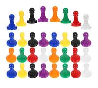 Alasum Pièces D’Échecs en Plastique 32 Pcs 8 Couleurs Vives Petit Jeu D’Échecs et Accessoires pour Jeux de Société Pions Multifonctions pour Divertissement Famille et Amis