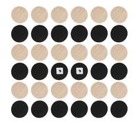 Alasum Pièces de Jeu en Bois 30 Pcs Diamètre 19 CM pour Échiquier Backgammon et Dames Accessoires pour Jeu de Société Remplacement Solide et Léger pour Apprentissage et Usage Mobile