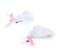 Alasum Pince à Cheveux Cosplay Oreilles de Chat en Imitation Fourrure de Lapin Rose, Accessoire pour Halloween et Fêtes D'hiver