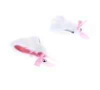 Alasum Pince à Cheveux Oreilles de Chat Blanches en Imitation Fourrure de Lapin Confortable et Décorative pour Cosplay et Fêtes D'hiver