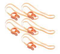 Alasum Pince-Nez Natation en Silicone Léger avec Surface sans Bavure, Lot de 5 Pièces avec Sangle, pour Piscine et Cours de Natation Adultes et Familles