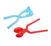 Alasum Pinces à Neige 2 Pièces pour Jouets d'Extérieur d'hiver Créateur de Formes Cœur et Bonhomme de Neige Plastique Solide Outil de Fabrication de Jouets pour Jeux en Couleur Aléatoire