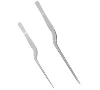 Alasum Pinces Inox en Acier Inoxydable 2pcs Cuisine, Pinces de Précision à Arêtes de Poisson, Faciles à Nettoyer, Décoration de Plats Occidentaux