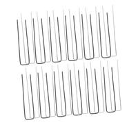 Alasum Piquets de U pour Jardin et Gazon Synthétique, Lot de 30 Pièces, Acier Galvanisé à Chaud 2,5x40 Mm Argenté 2,8x25 Mm Noir, Fixation Stable pour Toile Anti-Mauvaises Herbes