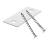 Alasum Plaque de Gâche 1 Set pour Porte en Acier Inoxydable Blanc Réparation Rapide des Trous Bord, Installation Facile pour Maisons et Bureaux