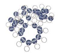 Alasum Plaques D'identification en Aluminium Porte-clés pour Bagages et Clés, Jetons Numérotés Résistants Bleu, Bureau et Hôtel, Lot de 30 Set de Set de Pièces