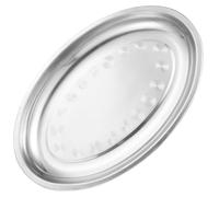 Alasum Plat Ovale en Acier Inoxydable pour Cuisson Vapeur Poisson et Pâtisseries, Facile à Nettoyer, Multifonction, Design Simple et Élégant, pour Salle à Manger et Café