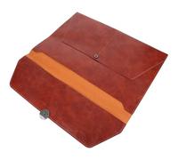 Alasum Pochette à Dossiers en Cuir Marron Léger pour Bureau et Maison, Étui de Voyage Portable Grosse Capacité de Protection des Documents et Contrats