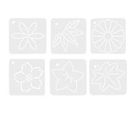 Alasum Pochoirs Patchwork à Motifs Floraux 6pcs en Pp Réutilisables pour DIY Simplifiant le Travail de Couture et Quilting Modèles de Patch Fleurs