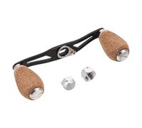 Alasum Poignée de Moulinet de Pêche Allongée Argentée 4 Roulements à Billes, Accessoire de Rechange Compatible pour Moulinet Casting et Traîne, Poignée Gauche/Droite pour Pêche en Mer