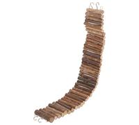 Alasum Pont-Échelle en Bois pour Hamster 8X50 CM D’Activité Suspendu Plateforme D’Escalade pour Petits Animaux Passerelle Ludique pour Gerbilles Souris et Rongeurs en Cage