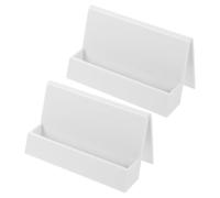 Alasum Porte-cartes de Visite Professionnel en Ps Blanc, Lot de 2 Pièces, Design Créatif et Installation Facile, pour Exposition et Organisation de Bureau
