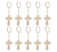 Alasum Porte-clés Design Unique et Résistant Lot de 10 en Alliage de Zinc Doré Porte-clés Religieux Portable pour Anniversaires pour Clés et Paquet à Main