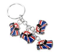 Alasum Porte-clés Pendentif en Alliage de Zinc Accessoire Simple Style Drapeau Britannique Britannique de Voiture pour Présents et Anniversaire