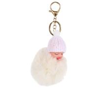 Alasum Porte-clés Pompon : Anneau de e voiture bébé - Pendentif boule duveteuse tétine bébé pour sac à dos, sac à main, porte-clés de voiture pour femmes et filles