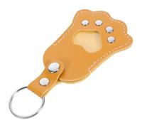 Alasum Porte-Clés Souvenir pour Poils D’Animaux en Cuir Jaune Pendentif Patte Contenant pour Poils de Chien et Chat Accessoire Commémoratif pour Paquet à Main Porte-Clés Chaton