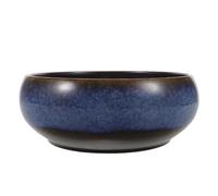 Alasum Pot en Céramique Forme Lotus 20 CM Bleu Céramique pour Plantes Hydroponiques Intérieur et Extérieur Jardinière Bol Rond Pot Plante Décoratif Usage Bureau ou Étagère