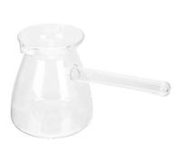 Alasum Pot Turc en Verre Borosilicate Transparent 450 Ml Poignée Latérale Conçu pour Infuser le Thé et Chauffer le Lait pour Réception Entre Amis