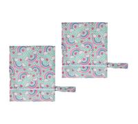 Alasum Poubelle à Couches Imperméable en Polyester 2 Pièces, Organisateur Suspendu pour Couches Bébé, pour Voyage et Rangement Intérieur